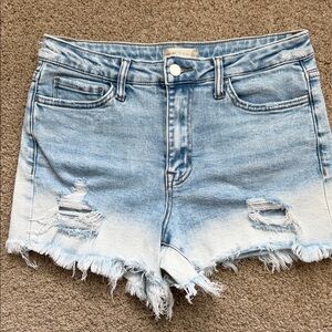Altar'd State Light Blue Distressed Denim Cutoff Shorts